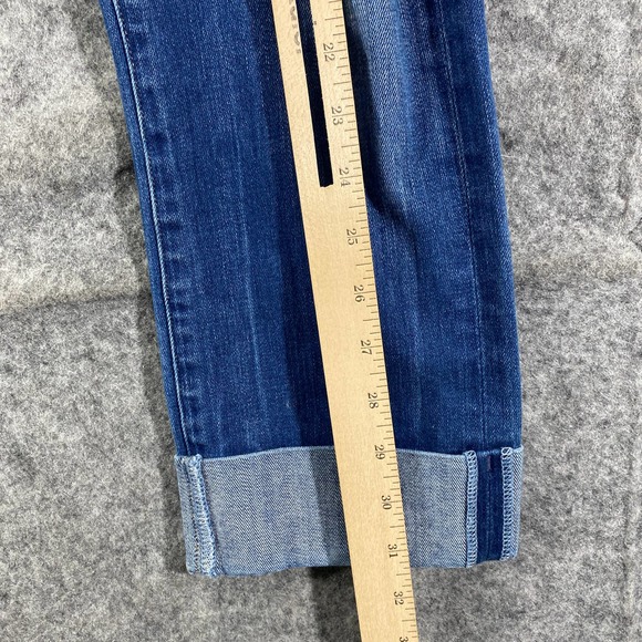 Citizens Of Humanity Jeans 28 Blue Denim Dani Cropped Straight Leg Cuffed - Picture 9 of 13
